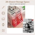 thumbnail image 4 of Pemberly Row 20 Drawers Rolling Cart Storage Studio Organizer Bins Pink, 4 of 8