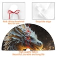 thumbnail image 4 of Yiaed Golden White Fire Dragon Print Christmas Tree Skirt , Tree SkirtsTree Mat for Christmas Winter Holiday Indoor Decorations-30", 4 of 7