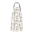 thumbnail image 2 of Picia Pretty Floral With Leaves Waterproof Apron for Unisex Adult - Adjustable Bib Apron with Pockets, Ideal for Cooking, Gardening, Painting, and Household Chores, 2 of 9