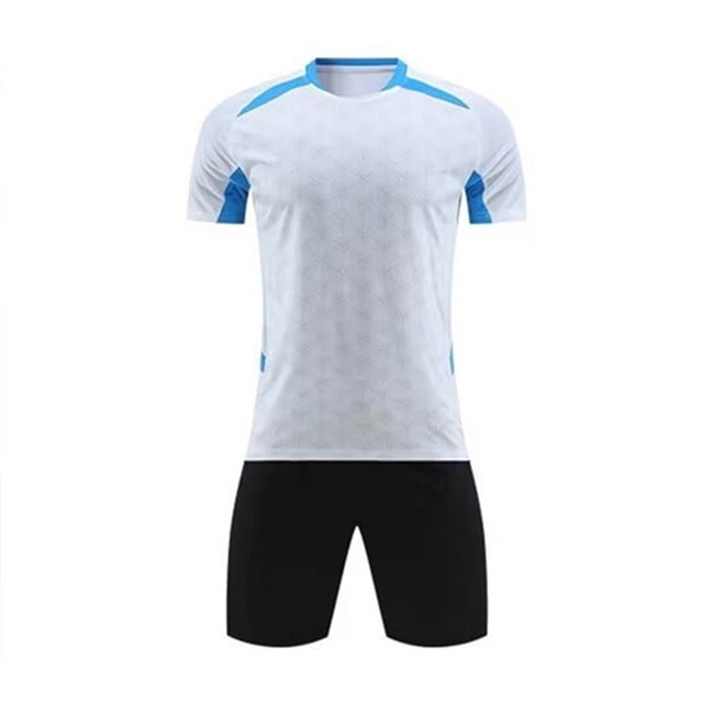 Odeerbi Conjunto de Uniformes de Entrenamiento de Fútbol de Malla Para Chicos Y Niñas Pantalones Cortos de Camiseta de Manga Corta En Cuadro Conjunto Atlético Seco Rápido Para 5-15 Años