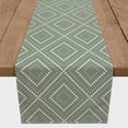 thumbnail image 3 of Creative Products Dotted Diamond Sage Green 16x72 Poly Twill Table Runner, 3 of 3