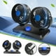 thumbnail image 4 of Ventilador de coche, pequeño ventilador giratorio de doble cabezal, suministros para camiones de 5 V/12 V/24 V, gran refrigeración eólica, ventilador de escritorio silencioso., 4 of 8