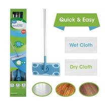 Great Value Wet & Dry Mop Sweeper Kit, (1 Mop Kit, 10 Pad Refills)