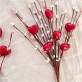 thumbnail image 5 of Artificial Flowers Picks Decor, Valentine's Day Heart Shaped Berry Bouquet, Valentine's Day Pink Heart Flower, Red and Artificial Berry Stems, Heart Shaped Berry Picks for Valentine’s Day,, 5 of 6