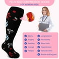 thumbnail image 5 of UNEEI 3 Pairs Wide Calf Compression Socks for Women and Men,Plus Size Knee High Support Stockings for Circulation,Nurses,Travel and Daily Wear,Size 2XL, 5 of 10