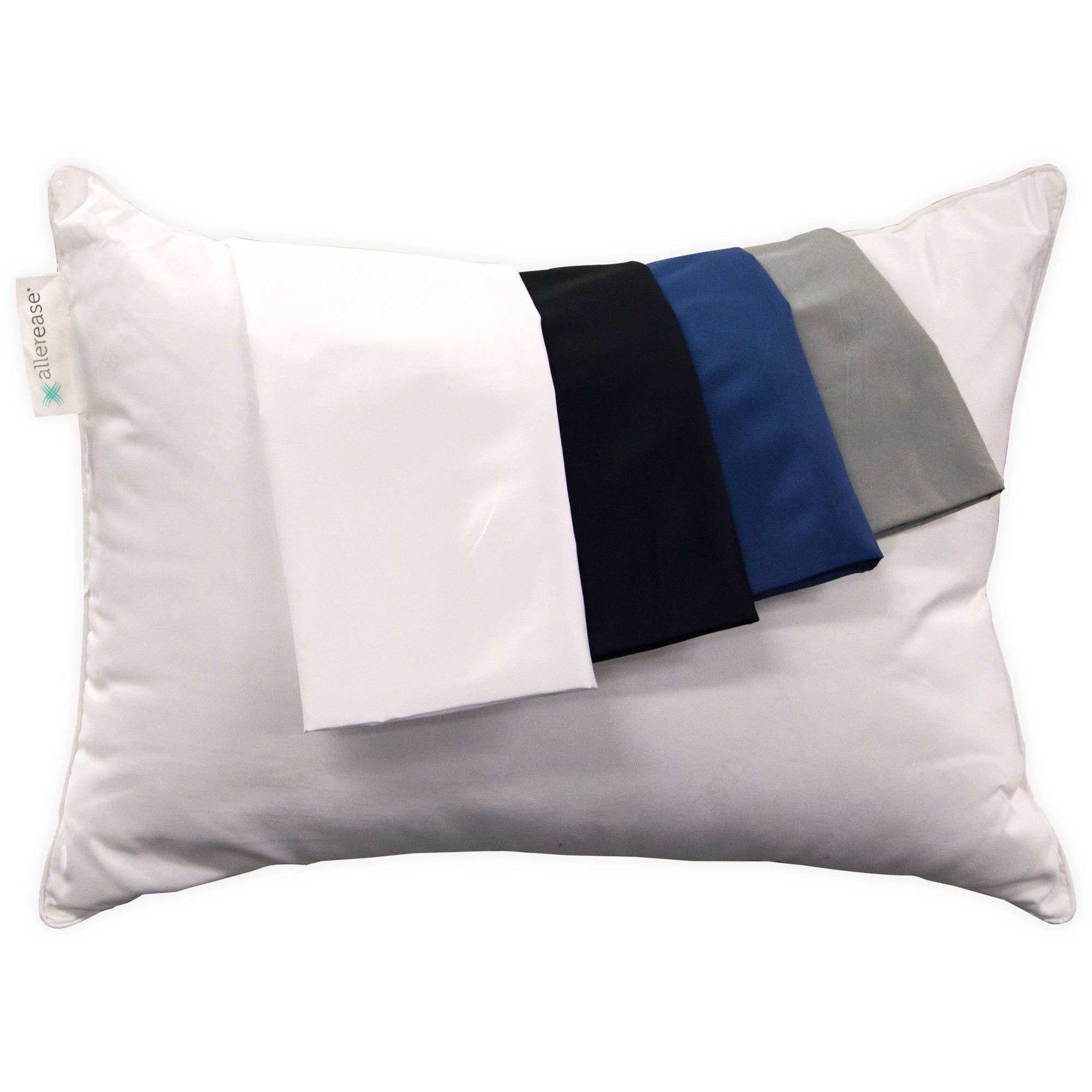 AllerEase Travel Pillow Protector with Zippered Closure, Black