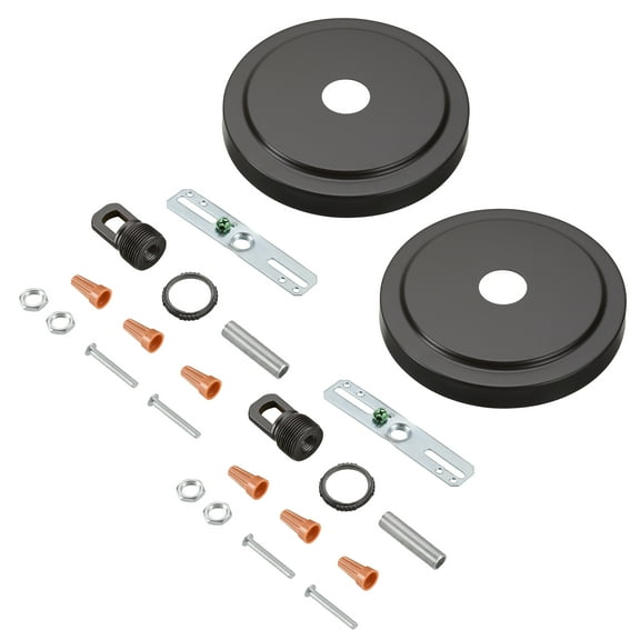 Aspen Creative 21508-12, Transitional Fixture Canopy Kit, 5-1/2" Diameter, Oil Rubbed Bronze, 2 Pack