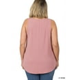 thumbnail image 4 of Zenana Women & Plus Relaxed Fit Scoop Neck Sleeveless Round Hem Blouse Tank Top, 4 of 5