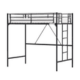 thumbnail image 5 of Zimtown Upgrated Twin Loft Bed with Ladder Metal Bunk Bed with Flat Step Ladder, Black, 5 of 10