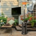 thumbnail image 4 of Gymax Patio Propane Heater 48,000 BTU 87 inches Tall W/ Table & Cover Bronze, 4 of 10
