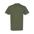 thumbnail image 4 of Men Heavy Cotton Multi Colors T-Shirt Color Military Green Large Size, 4 of 5