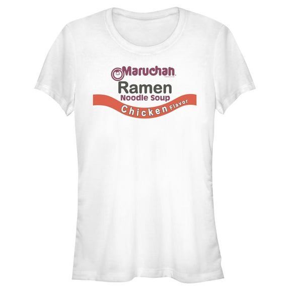 Junior's Maruchan Chicken Flavor Label Graphic Tee White Large