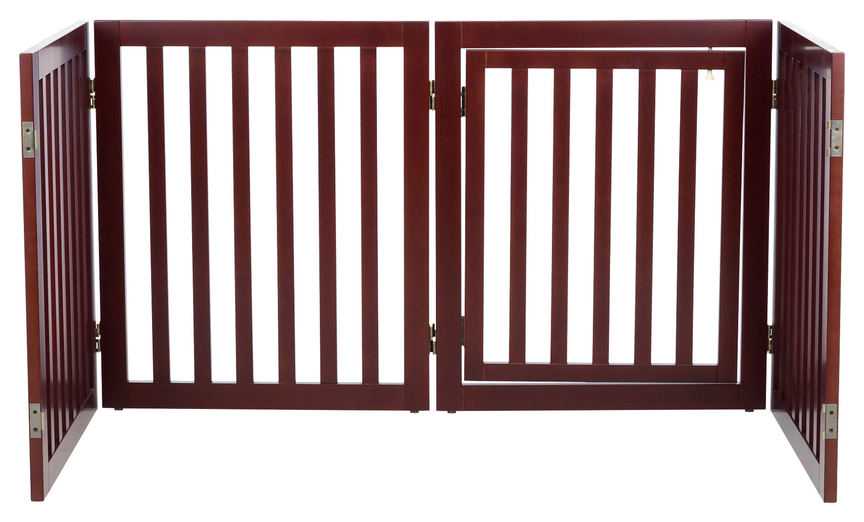 Wooden 4Panel Configurable Pet Gate (brown)