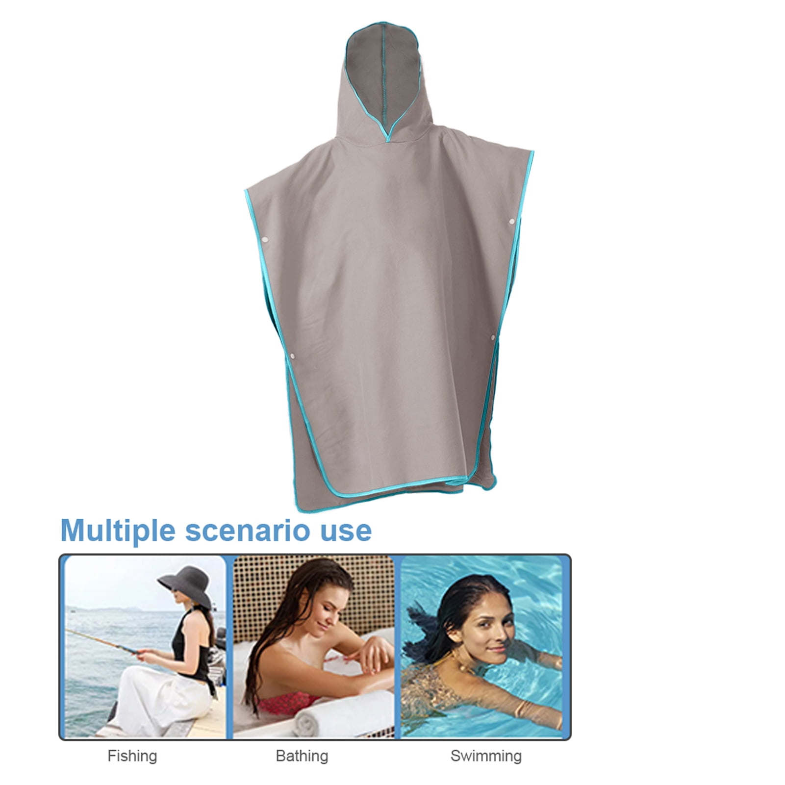 Towel Hooded Bath Towel For Kids Quick Dry Bath Poncho Towel For Beach Swimming Pool