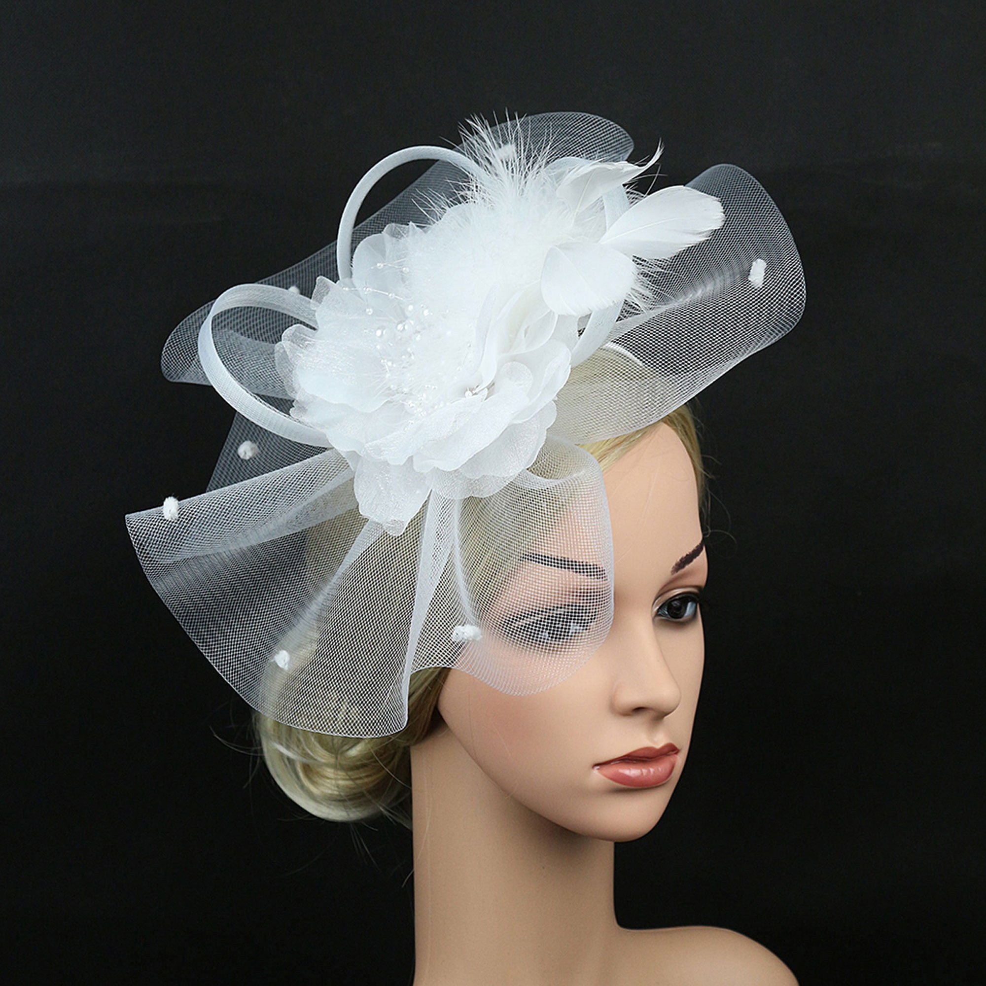 Cocktail Party Hat Womens Sinamay Fascinator Wedding Church Kentucky