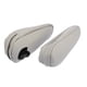 thumbnail image 3 of Par Central Asiento Apoyabrazos Funda Microfibra Cuero Gris para Auto, 3 of 6