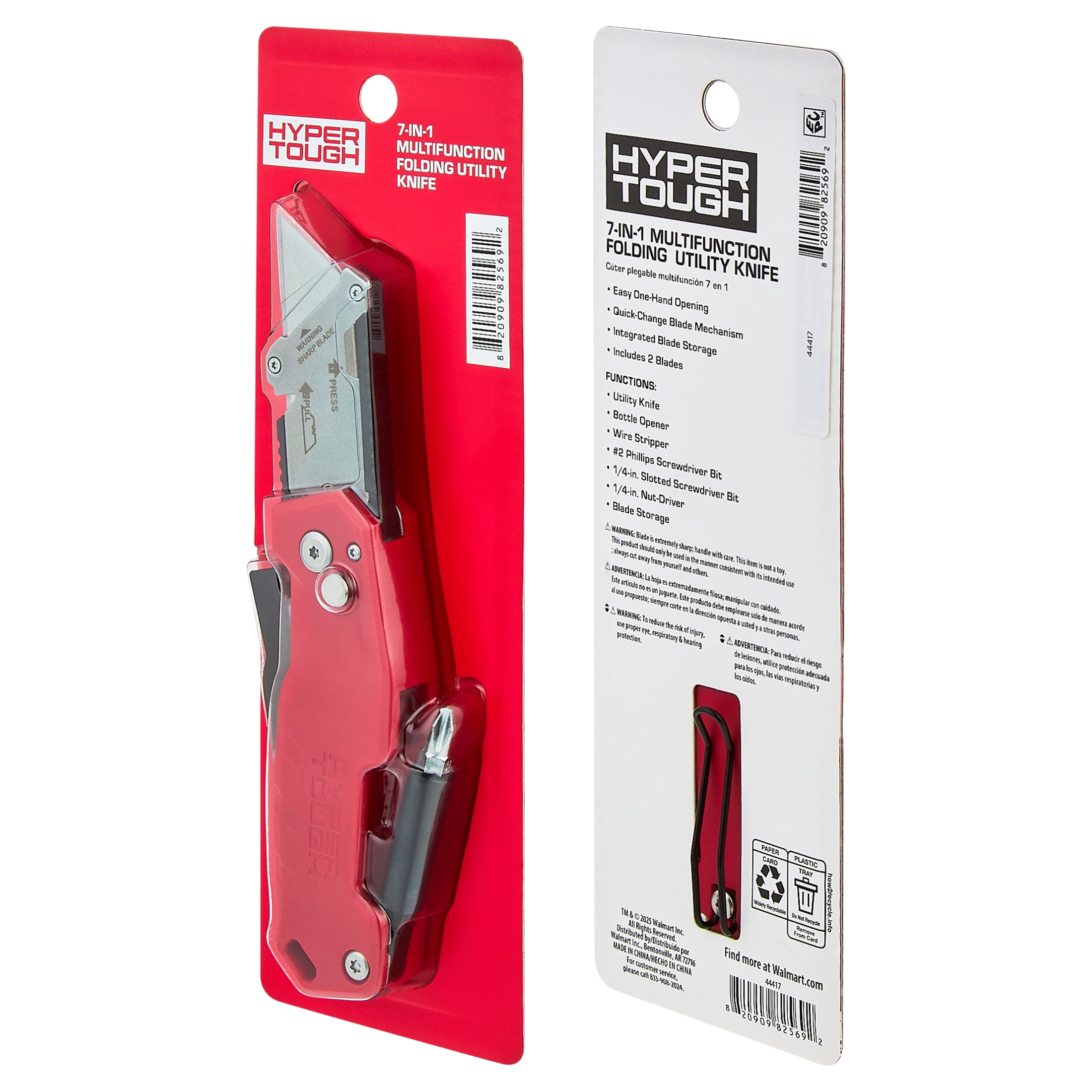 Hyper Tough 7-in-1 Multi-function Lockback Utility Knife - Walmart