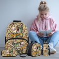 thumbnail image 2 of Garronmavis Boom Bass Fish Kids Boys Backpack Set, 4-Piece School Bag Set Includes Backpack, Lunch Bag, Pencil Case, Water Holder Case, Breathable Daypack with Front Pocket for Primary School, 2 of 8