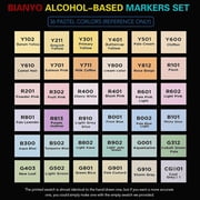 Bianyo Classic Series Alcohol-Based Dual Tip Art Markers, Set of 36