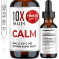 thumbnail image 2 of (2 pack) 10X Health Calm - L-Theanine & GABA  Liquid Drops, Stress Relief Supplement, 2.03 fl oz., 2 of 8
