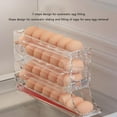 thumbnail image 4 of 30 Eggs 4 Tiers Egg Holder for Fridge Egg Holder Rolling Egg Dispenser for Refrigerator Egg Storage Container Roll Down Countertop (Clear, 33.5cm), 4 of 4