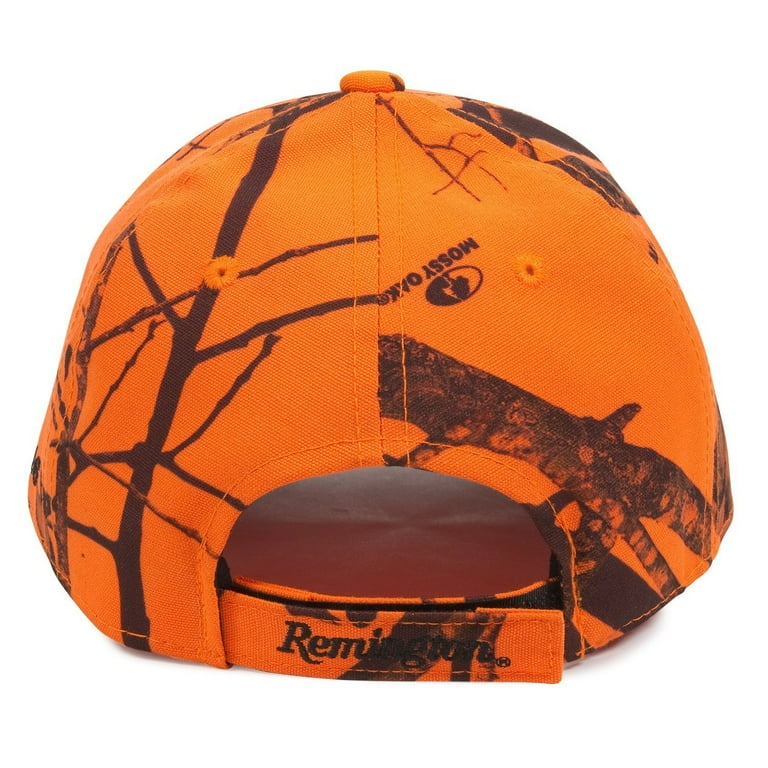 Mossy Oak Low Profile Blaze Orange Hat Remington Mens Low Crown