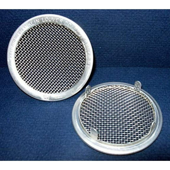 3" Round Open Screen Vent - tab Style - Mill - Pkg of 4