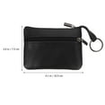 thumbnail image 3 of SHISUYAN Durable Leather Coin Purse with Zipper Small Wallet for Storage Black, 3 of 8