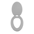 Mainstays Elongated White Wood Toilet Seat, Easy Clean