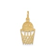 thumbnail image 3 of 14k Yellow Gold Basketball Pendant with Hoop and Ball Design, Unisex Sports Charm Necklace for Men and Women, Athletic Style Jewelry for Team Spirit Fans, 3 of 6