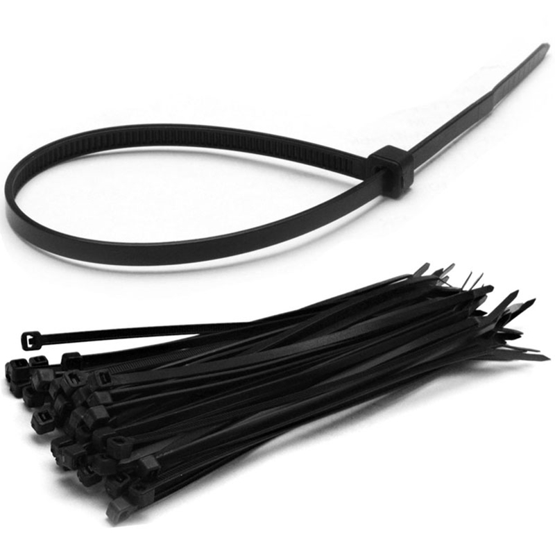 Heavy Duty UV Resistant Black 8" 2.5mm Nylon MultiPurpose Cable Zip