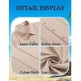 thumbnail image 5 of COOFANDY Mens Button Up Beach Shirt Short Sleeve Cuban Guayabera Shirt Casual Summer Shirts, 5 of 6