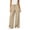 Khaki, variant on JnLxul Wide Leg Pants for Women Elastic Waist Drawstring Loose Summer Casual Lightweight Pants with Pockets(X-Large,Purple)