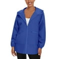 thumbnail image 3 of FAIWAD Womens Waterproof Raincoat Long Sleeve Zip Up Hooded Pocket Windbreaker Golf Hiking Travel Outwear, 3 of 8
