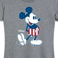 thumbnail image 3 of Disney - Americana - Mickey Flag Pattern - Women's Short Sleeve Graphic T-Shirt, 3 of 5