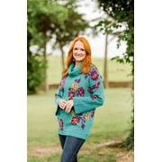 The Pioneer Woman Floral Jacquard Cowlneck Sweater