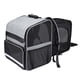 thumbnail image 3 of Transportín para perros, mochila ligera y plegable, expandible, resistente, ventilada, para mascotas, transportador para gatos para animales pequeños, Gris, 3 of 8
