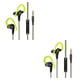 thumbnail image 1 of Inteprter Auriculares deportivos con cable Auriculares estéreo impermeables para correr para computadora Manos libres portátiles Auriculares Verde 2Conjunto, 1 of 1