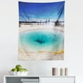 thumbnail image 1 of Yellowstone Tapestry, Volcanic Hot Spring in Yellowstone Park Snowy Winter Sky Landscape Picture, Fabric Wall Hanging Decor for Bedroom Living Room Dorm, 5 Sizes, Turquoise Blue, by Ambesonne, 1 of 1