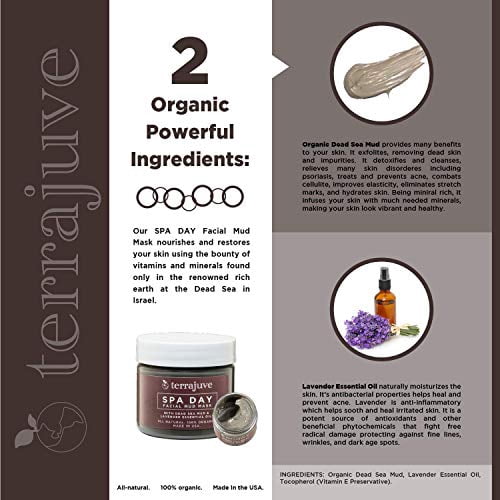 Terrajuve Organic Dead Sea Mud Facial Mask, 4 oz.