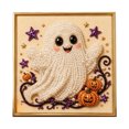thumbnail image 2 of Halloween Pearl Art DIY Kit Cute Ghost Pearl Painting Set Plastic Complete Kit & For All Ages for Fall Home Decor Wall Art Beginner Crafts & Seasonal Party Gifts by MPOISVA, 2 of 10