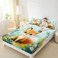 thumbnail image 4 of Castle Fairy Child Teens Cute Animal Fox Full Size Sheets,Chic Floral Flowers Bed Sheets, 4 of 7