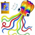 thumbnail image 1 of Kite Honbo Rainbow Soft Octopus, 4,3 m, cola de 61 m, línea, 1 of 6