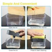 Dish Soap Dispenser for Kitchen, EEEkit Soap Pump Dispenser and Sponge Holder, 2 in 1 Soap Pump Dispenser with 1 Sponge, Countertop Dish Soap Dispenser Caddy