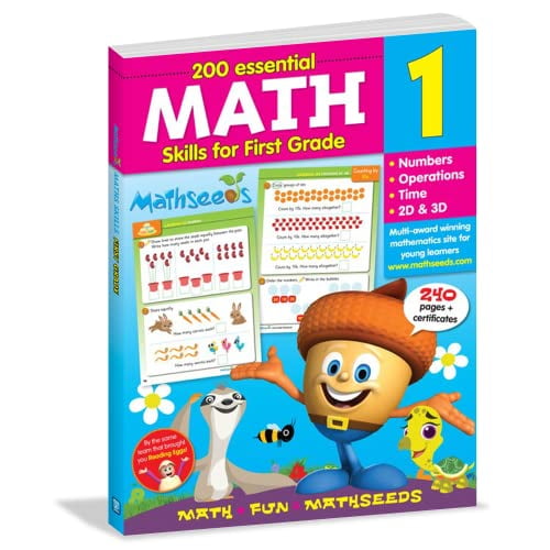 Pre-Owned Math for 1st Grade Workbook - 200 Essential Math Skills (Reading Eggs) Paperback