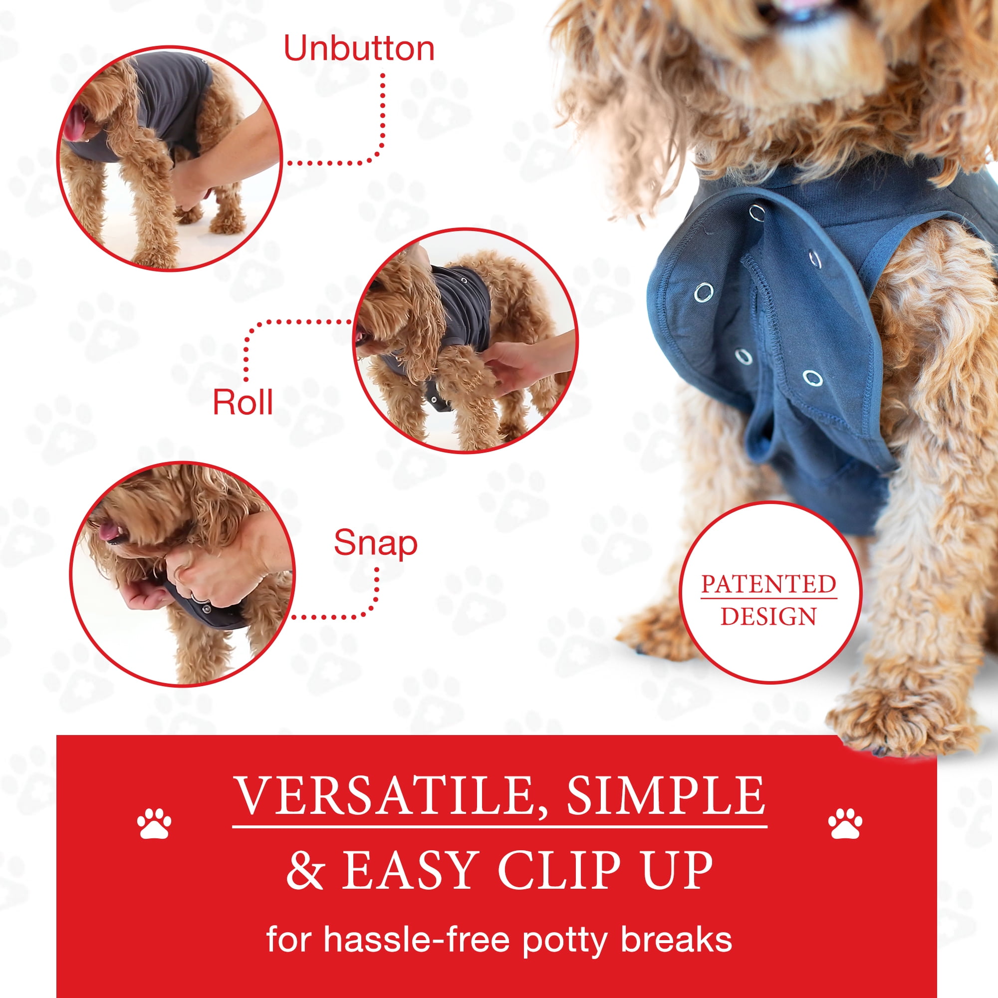 BellyGuard After Surgery Dog Recovery Onesie, Post Spay,