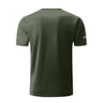 thumbnail image 4 of Delconic Workout Shirts for Men Dry Fit Gym Shirts Short Sleeve Athletic Moisture Wicking T-Shirt Army Green L, 4 of 6