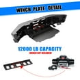 thumbnail image 6 of Heavy Duty Steel Front Bumper Compatible with 2024 2025 Tesla Cybertruck,Bumper with Side Wings & Winch Plate & Skid Plate,with D-Rings w/LED Pod Lights, 6 of 10