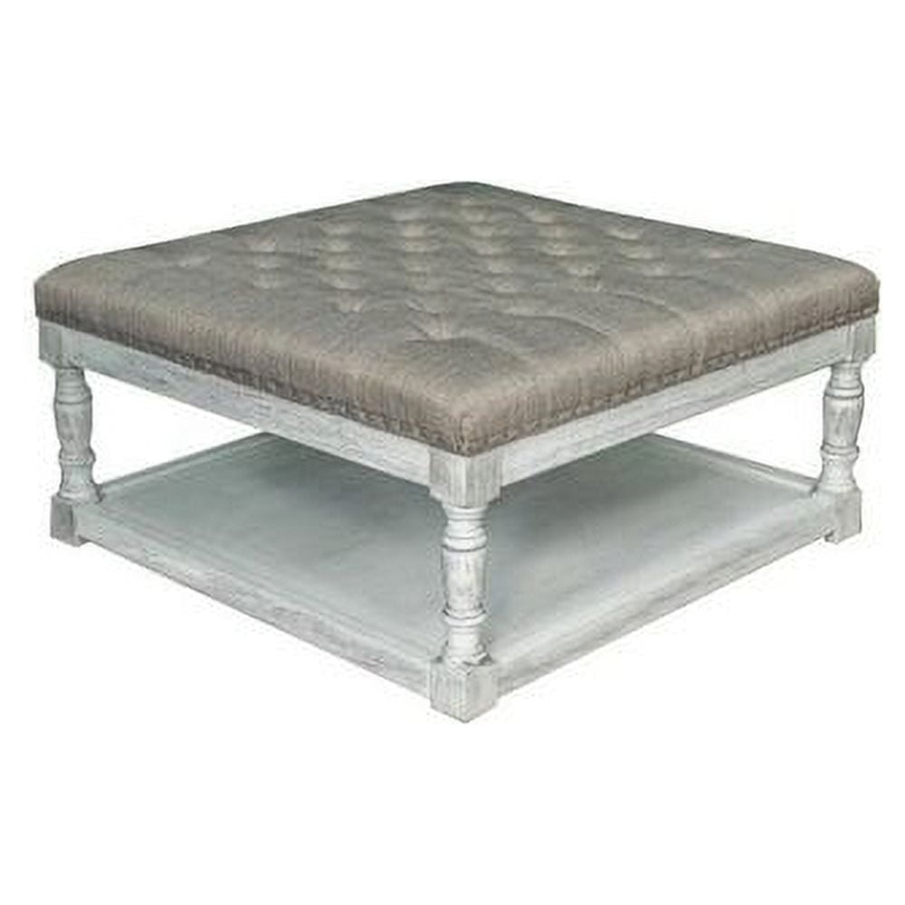 Cairona Tufted Textile 34-inch Shelved Ottoman (Optional Colors)