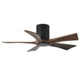 thumbnail image 5 of IR5HLK five-blade flush mount paddle fan in Barn Wood finish with 42” solid matte black wood blades and integrated LED light kit., 5 of 7